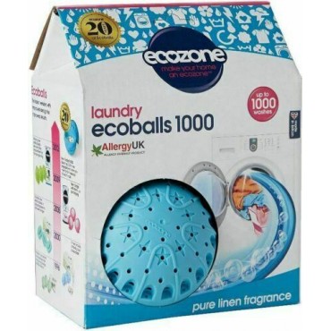 Ecozone Pure Linen Laundry Ecoballs 1000 Washes Sensitive Softer Wash Clothes